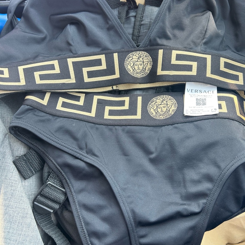 Versace Black and Gold Swimwear